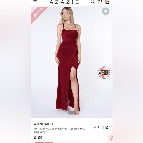 Floor length formal dress with slit EUC - Picture 7 of 12